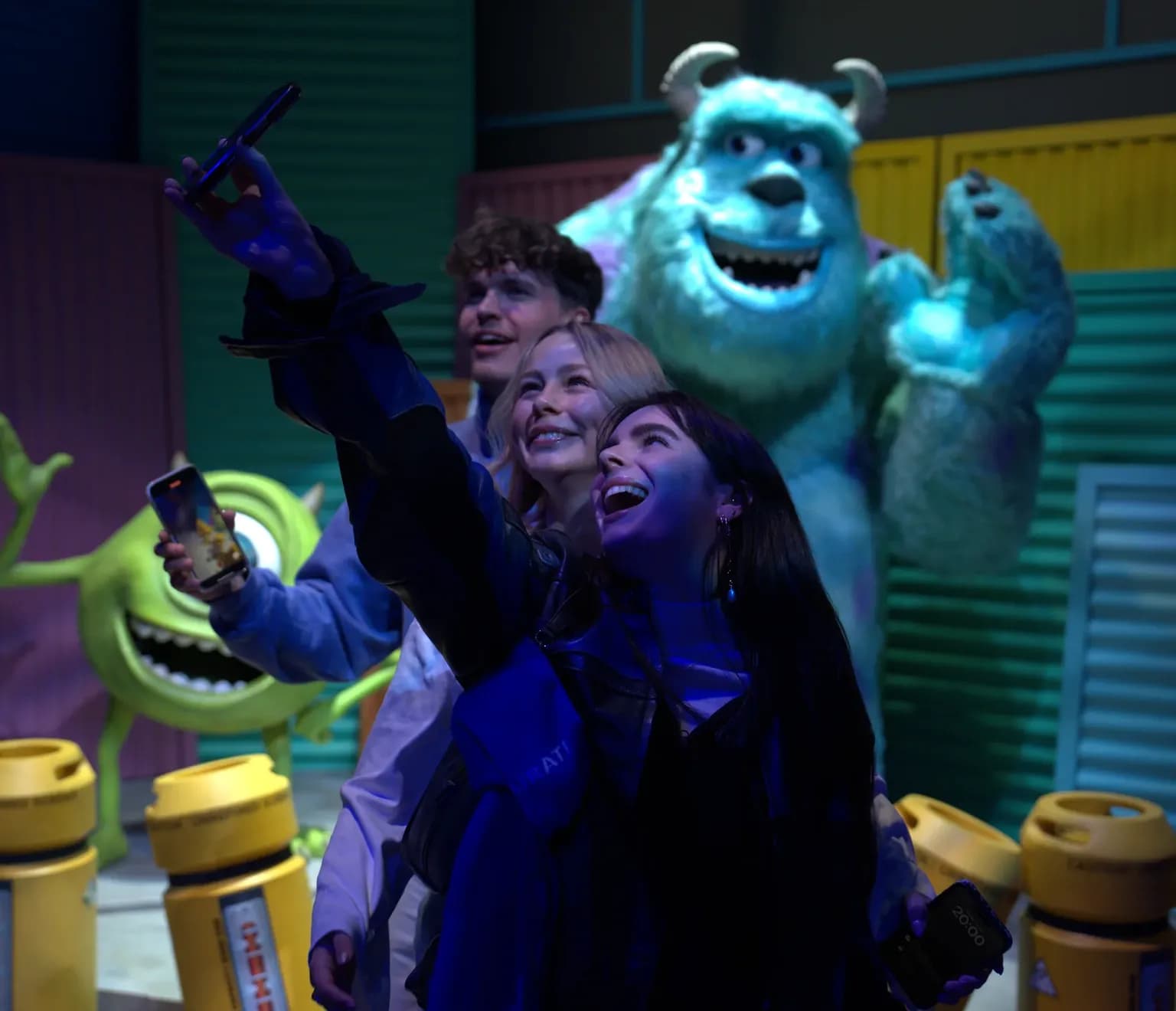 People with Sully in Monsters Inc Room